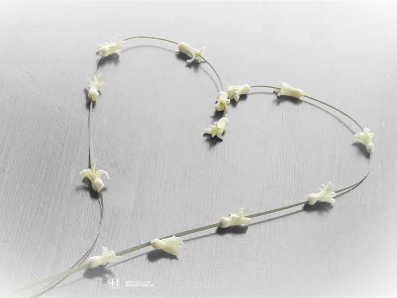 hjerte formet av blomster