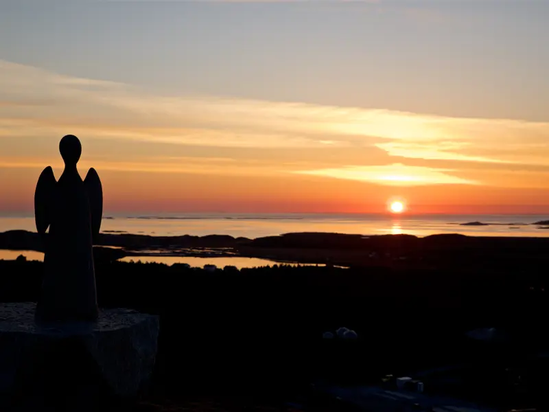 engel i solnedgang